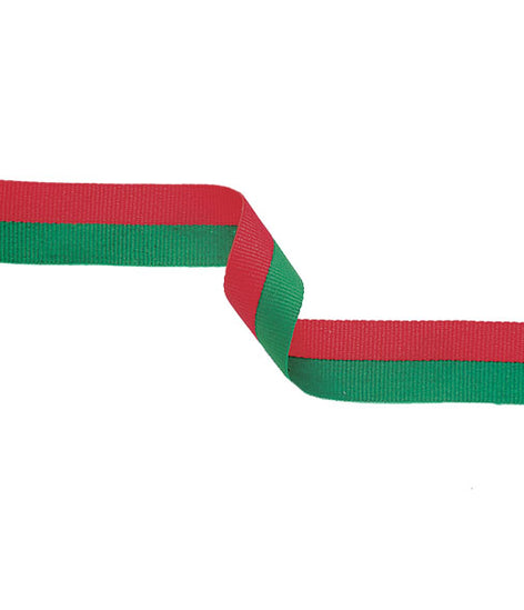 Medal Ribbon Red & Green-MR15241