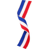 Medal Ribbon Red White & Blue With Gold Thread-MR2123