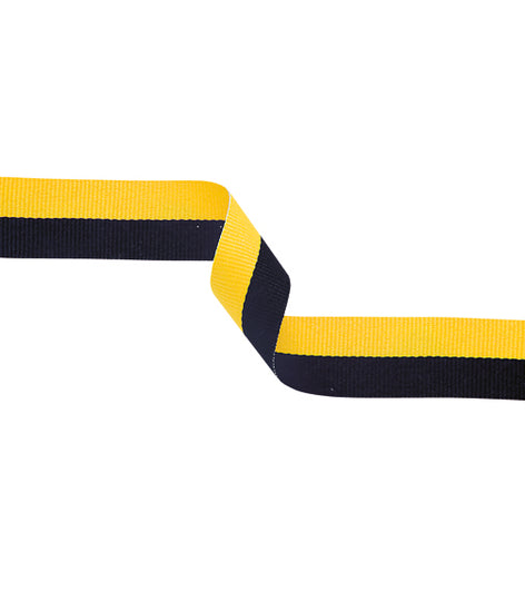 Medal Ribbon Black & Yellow-MR32