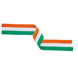 Medal Ribbon Green White & Orange-MR36