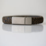 Engraved Antique Leather Bracelet - Rustic