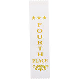 Recognition 4th Place Ribbon White-RO8153