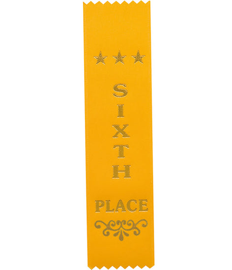 Recognition 6th Place Ribbon Yellow-RO8155