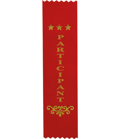 Recognition Participant Ribbon Red-RO8168