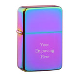 Engraved Stainless Steel Rainbow Star Lighter