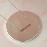 Date Engraving - Silver Necklace