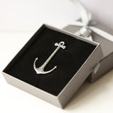 Silver Engraved Book Anchor with gift box