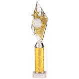 Pizzazz Plastic Tube Trophy Silver & Gold -TA20520