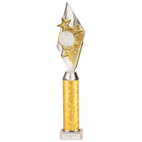 Pizzazz Plastic Tube Trophy Silver & Gold -TA20520