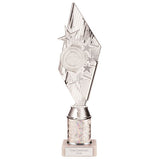 Pizzazz Plastic Tube Trophy Silver -TA20523