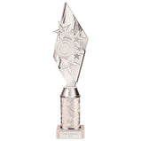 Pizzazz Plastic Tube Trophy Silver -TA20523