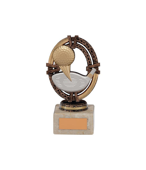 Maverick Legend Block Trophy Golf Bronze TH16011