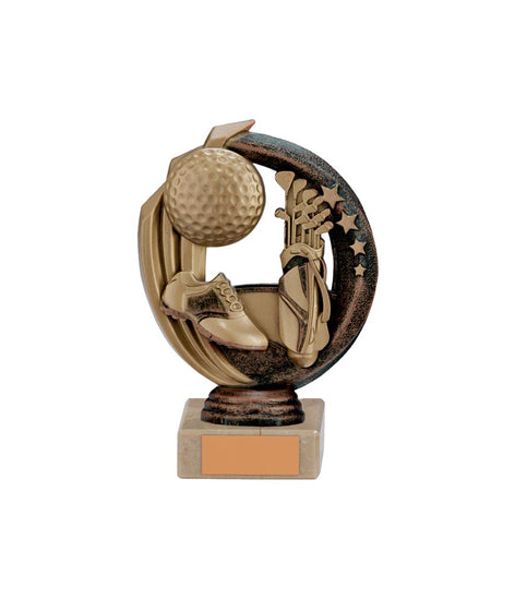 Renegade Golf Legend Award Antique Bronze & Gold TH17258