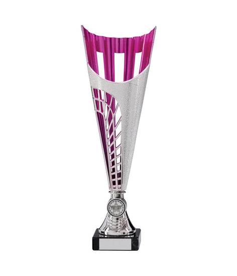 Garrison Plastic Laser Cut Cup Silver & Pink-TR17574