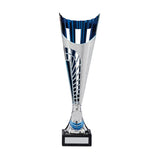 Garrison Plastic Laser Cut Cup Silver & Blue-TR17576