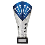 All Stars Large Rapid Trophy Silver & Blue-TR19520