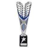 Monument Plastic Laser Cut Cup Silver & Blue-TR19596