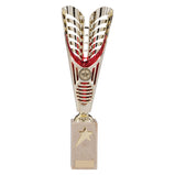 Monument Plastic Laser Cut Cup Gold & Red-TR19597