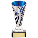 Defender Football Trophy Cup Silver & Blue  - TR20510