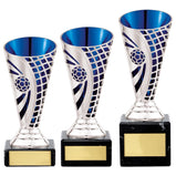 Defender Football Trophy Cup Silver & Blue  - TR20510