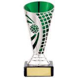 Defender Football Trophy Cup Silver & Green  - TR20511