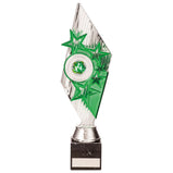 Pizzazz Plastic Trophy Silver & Green -TR20516