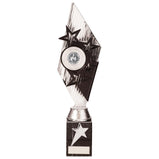 Pizzazz Plastic Trophy Silver & Black -TR20518