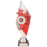 Pizzazz Plastic Trophy Silver & Red- TR20519