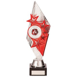 Pizzazz Plastic Trophy Silver & Red- TR20519