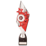 Pizzazz Plastic Trophy Silver & Red- TR20519