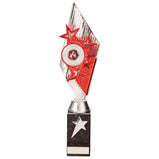 Pizzazz Plastic Trophy Silver & Red- TR20519