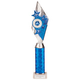 Pizzazz Plastic Trophy Silver & Blue-TR20521