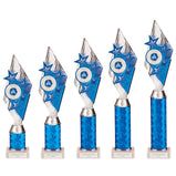 Pizzazz Plastic Trophy Silver & Blue-TR20521