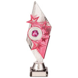 Pizzazz Plastic Trophy Silver & Pink -TR20522