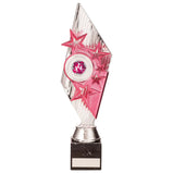 Pizzazz Plastic Trophy Silver & Pink -TR20522