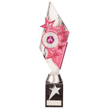 Pizzazz Plastic Trophy Silver & Pink -TR20522