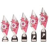 Pizzazz Plastic Trophy Silver & Pink -TR20522