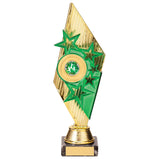 Pizzazz Plastic Trophy Gold & Green -TR20524