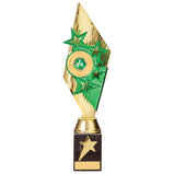 Pizzazz Plastic Trophy Gold & Green -TR20524