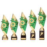 Pizzazz Plastic Trophy Gold & Green -TR20524