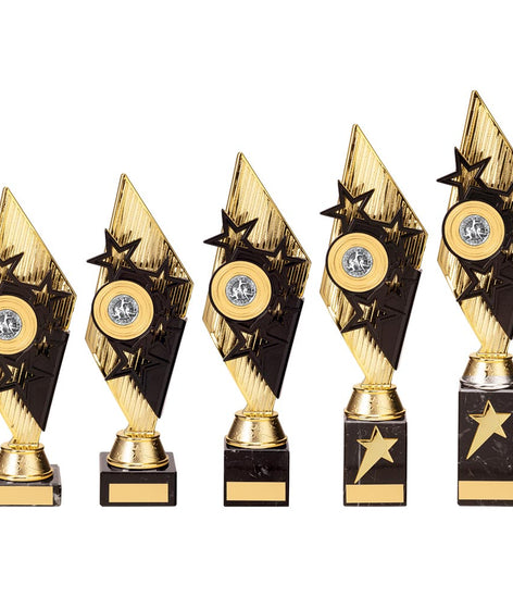 Pizzazz Plastic Trophy Gold & Black- TR20526