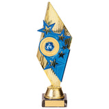 Pizzazz Plastic Trophy Gold & Blue -TR20529