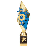 Pizzazz Plastic Trophy Gold & Blue -TR20529