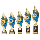 Pizzazz Plastic Trophy Gold & Blue -TR20529