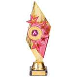 Pizzazz Plastic Trophy Gold & Pink -TR20530