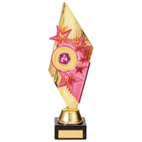 Pizzazz Plastic Trophy Gold & Pink -TR20530