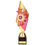 Pizzazz Plastic Trophy Gold & Pink -TR20530