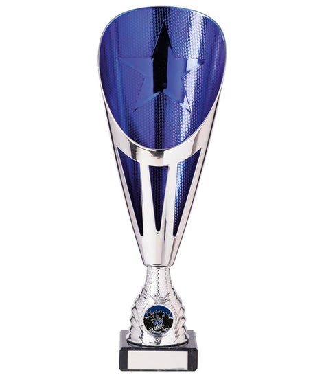 Rising Stars Deluxe Plastic Lazer Cup Silver & Blue -TR20532