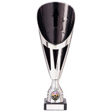 Rising Stars Deluxe Plastic Lazer Cup Silver & Black -TR20534