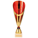 Rising Stars Deluxe Plastic Lazer Cup Gold & Red  -TR20535